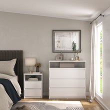 Load image into Gallery viewer, Contemporary 3-Drawer Dresser with Buit-in Niche - White
