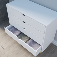 Load image into Gallery viewer, 4 Drawer Dresser – Tall Dresser Storage Organizer - White
