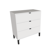 Load image into Gallery viewer, Minimalist 3-Drawer Dresser - White
