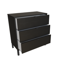 Load image into Gallery viewer, Minimalist 3-Drawer Dresser - Black
