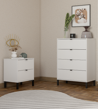 Load image into Gallery viewer, Minimalist 2-Drawer Nightstand - White
