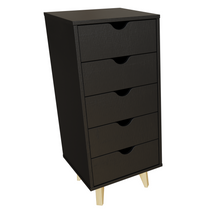 Load image into Gallery viewer, Tall 5- Drawer Dresser - Black
