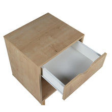 Load image into Gallery viewer, Mid Century Modern Nightstand - Drawer and Niche - Natural Wood
